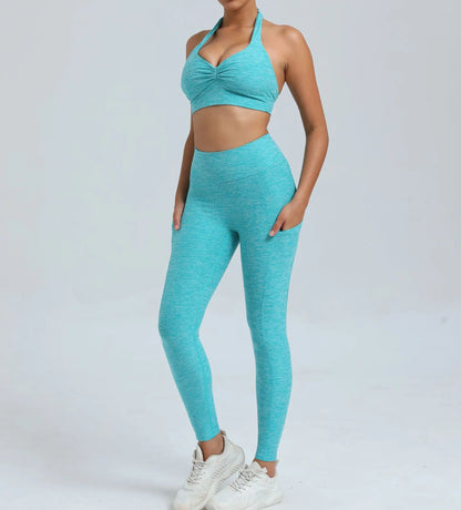 Women's Fitness Bra+High Waist Leggings Set - Just Fit 