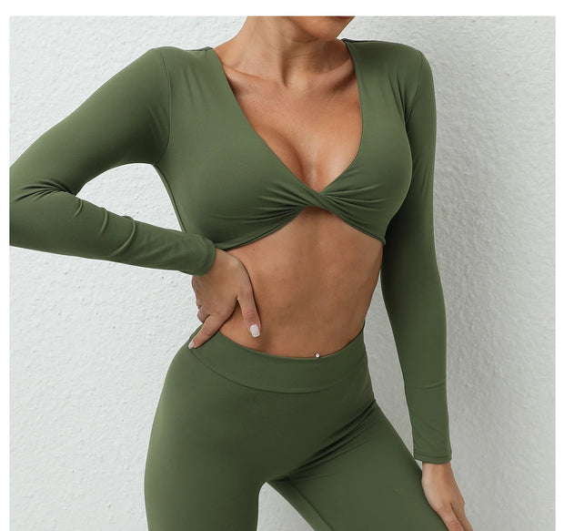 Women’s Long Sleeve Gym Crop Top