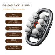 High-Power 16 Head Percussion Massager - 48kg Deep Tissue Relief