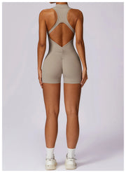 New V Back Scrunch Sports Jumpsuit Women