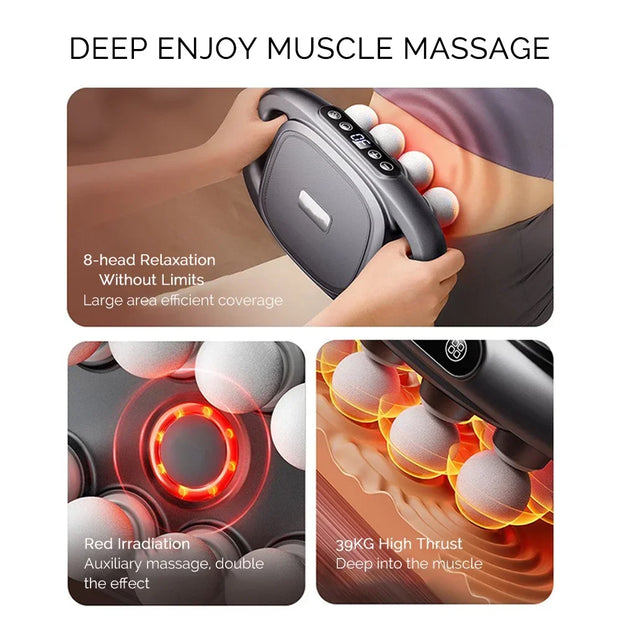 High-Power 16 Head Percussion Massager - 48kg Deep Tissue Relief