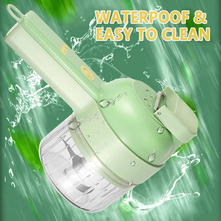 4In1 Electric Vegetable Cutter Set Handheld
