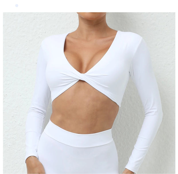 Women’s Long Sleeve Gym Crop Top
