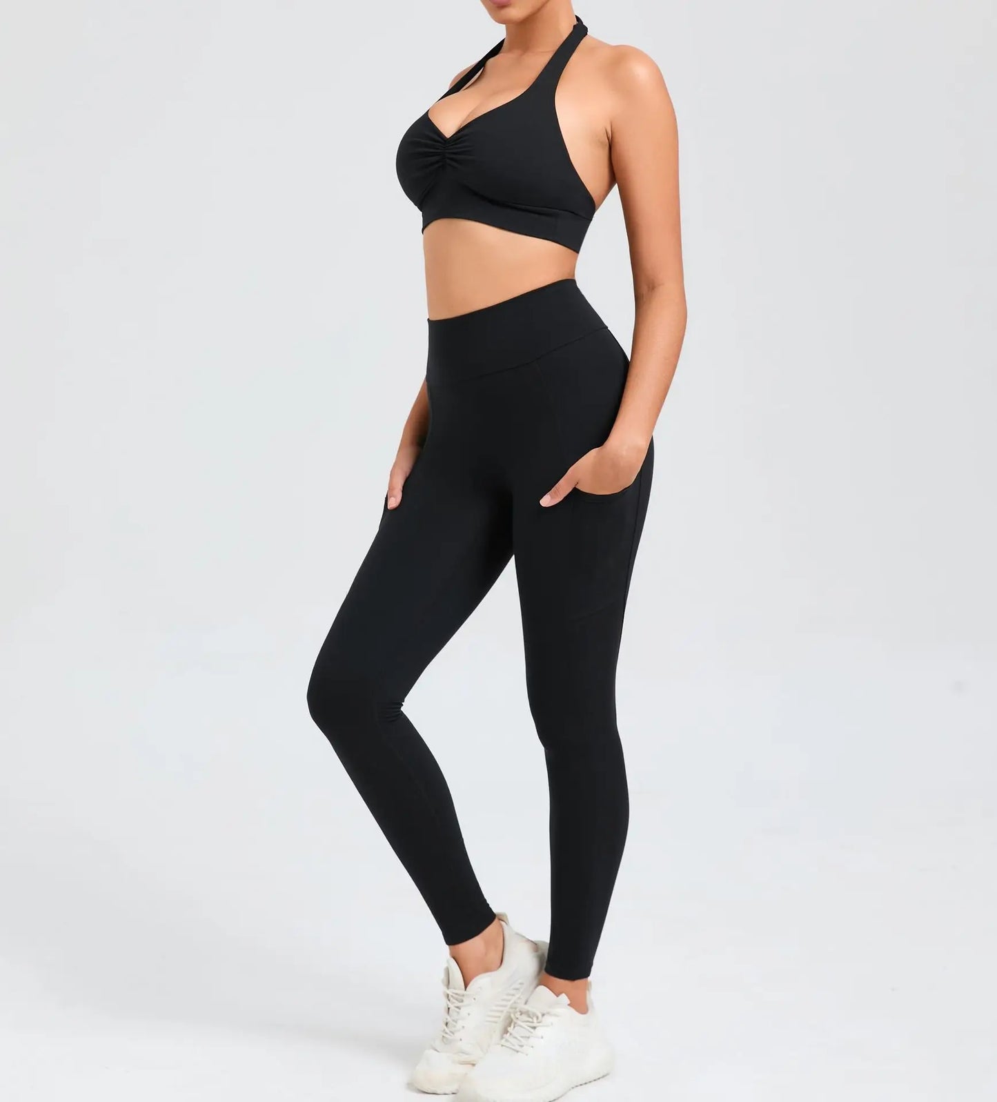 Women's Fitness Bra+High Waist Leggings Set - Just Fit 