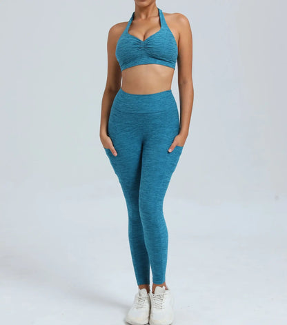 Women's Fitness Bra+High Waist Leggings Set - Just Fit 
