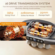 High-Power 16 Head Percussion Massager - 48kg Deep Tissue Relief