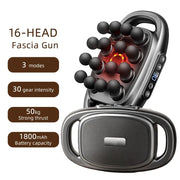 High-Power 16 Head Percussion Massager - 48kg Deep Tissue Relief