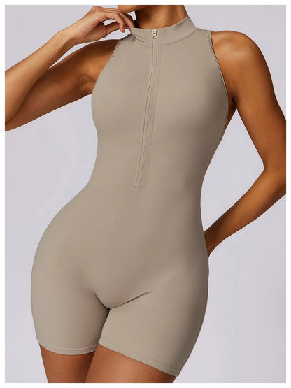 New V Back Scrunch Sports Jumpsuit Women - Just Fit 