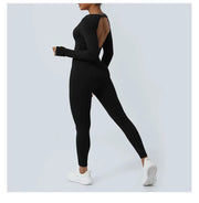 Women’s Fitness Jumpsuit Backless Long Sleeve