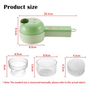 4In1 Electric Vegetable Cutter Set Handheld