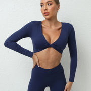 Women’s Long Sleeve Gym Crop Top