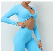 Women’s Long Sleeve Gym Crop Top