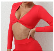 Women’s Long Sleeve Gym Crop Top