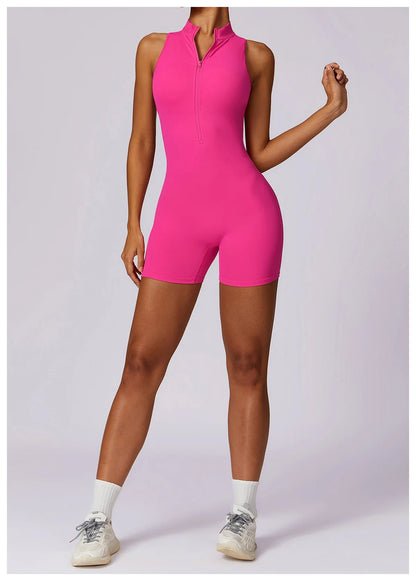 New V Back Scrunch Sports Jumpsuit Women - Just Fit 