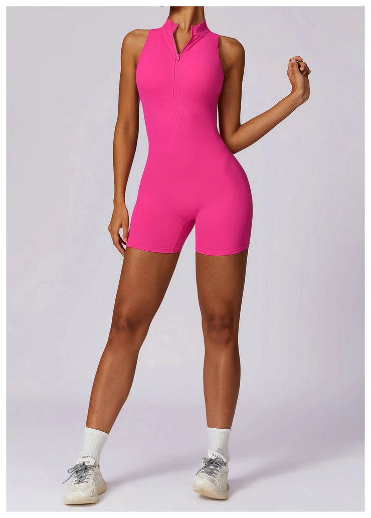 New V Back Scrunch Sports Jumpsuit Women