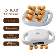 High-Power 16 Head Percussion Massager - 48kg Deep Tissue Relief
