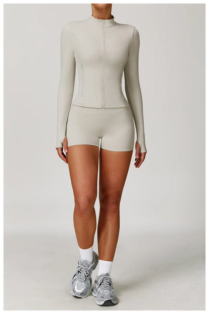 Long Sleeve Women’s Zip Jacket - Just Fit 