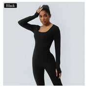 Women’s Fitness Jumpsuit Backless Long Sleeve