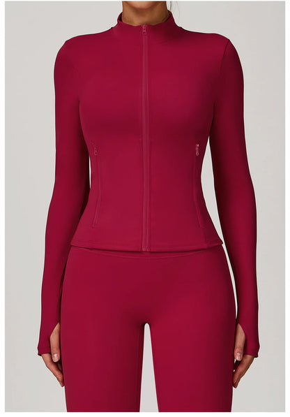 Long Sleeve Women’s Zip Jacket - Just Fit 