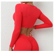 Women’s Long Sleeve Gym Crop Top