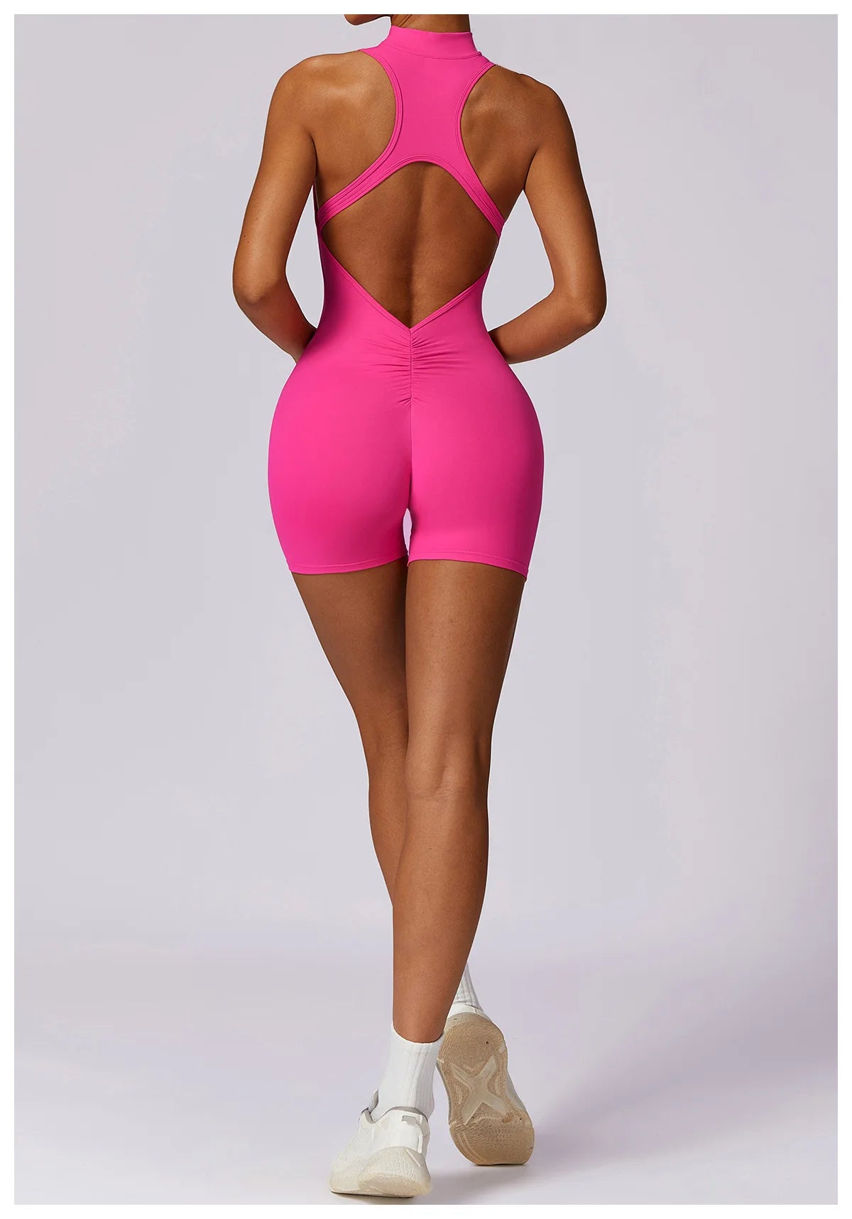 New V Back Scrunch Sports Jumpsuit Women - Just Fit 