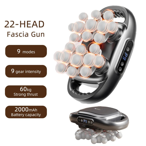 22-Head Fascia. High-Frequency Vibration Body Massage