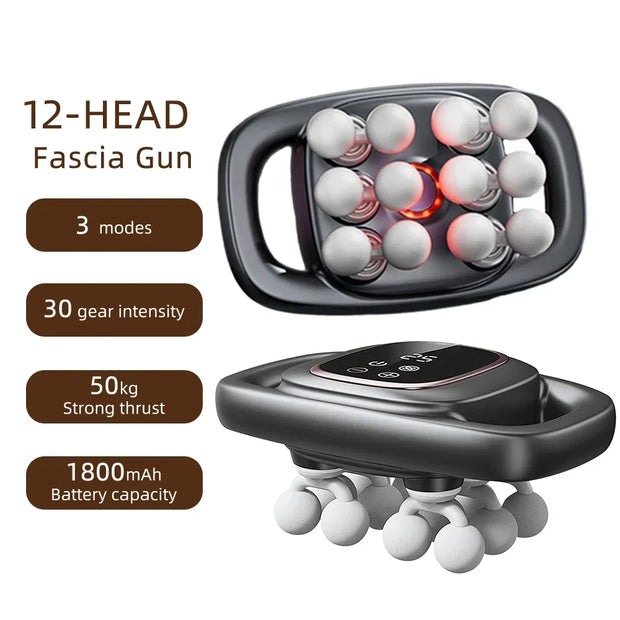 High-Power 16 Head Percussion Massager - 48kg Deep Tissue Relief