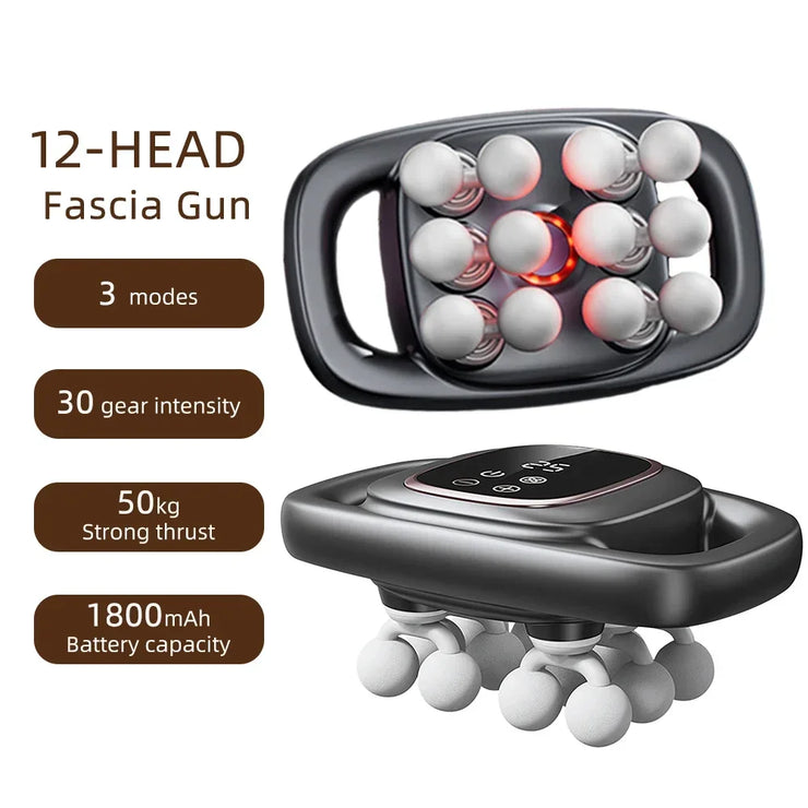 High-Power 16 Head Percussion Massager - 48kg Deep Tissue Relief