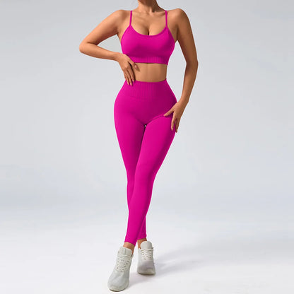 Women's 2 Piece Seamless Top & Leggings - Just Fit 