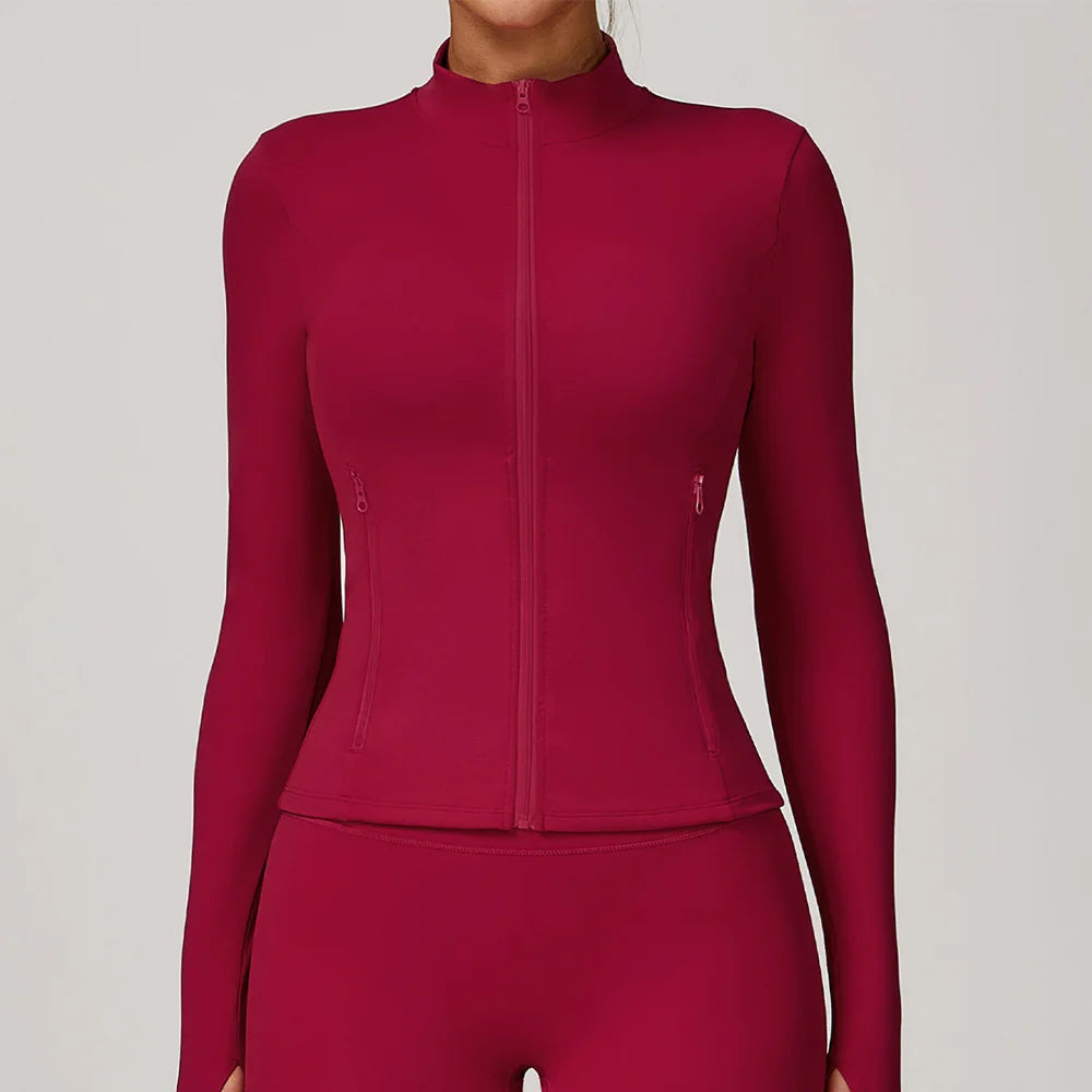 Long Sleeve Women’s Zip Jacket - Just Fit 