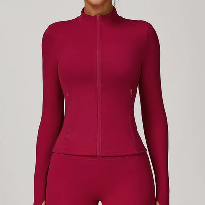 Long Sleeve Women’s Zip Jacket - Just Fit 