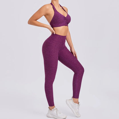 Women's Fitness Bra+High Waist Leggings Set - Just Fit 