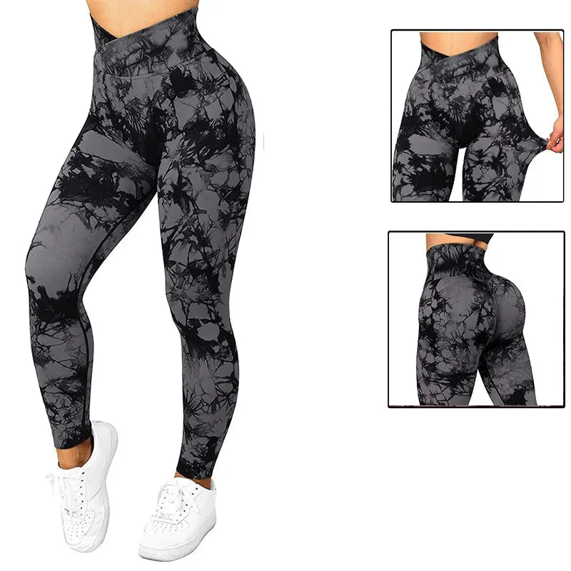 Woman’s Tie Dye Fitness Leggings - Just Fit 