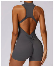 New V Back Scrunch Sports Jumpsuit Women