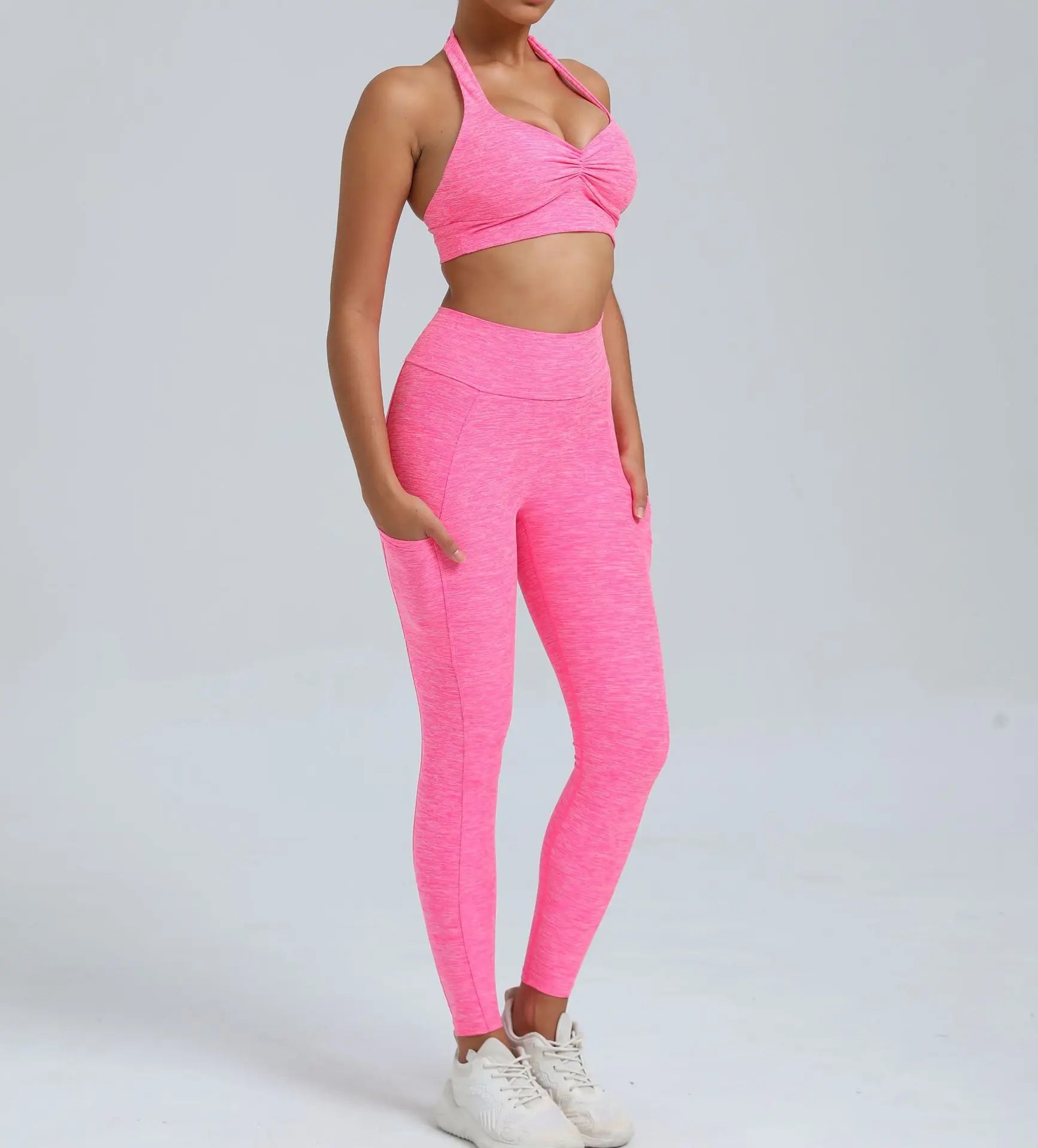 Women's Fitness Bra+High Waist Leggings Set - Just Fit 
