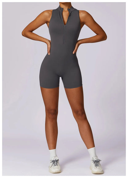 New V Back Scrunch Sports Jumpsuit Women - Just Fit 
