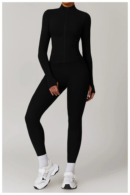 Long Sleeve Women’s Zip Jacket - Just Fit 