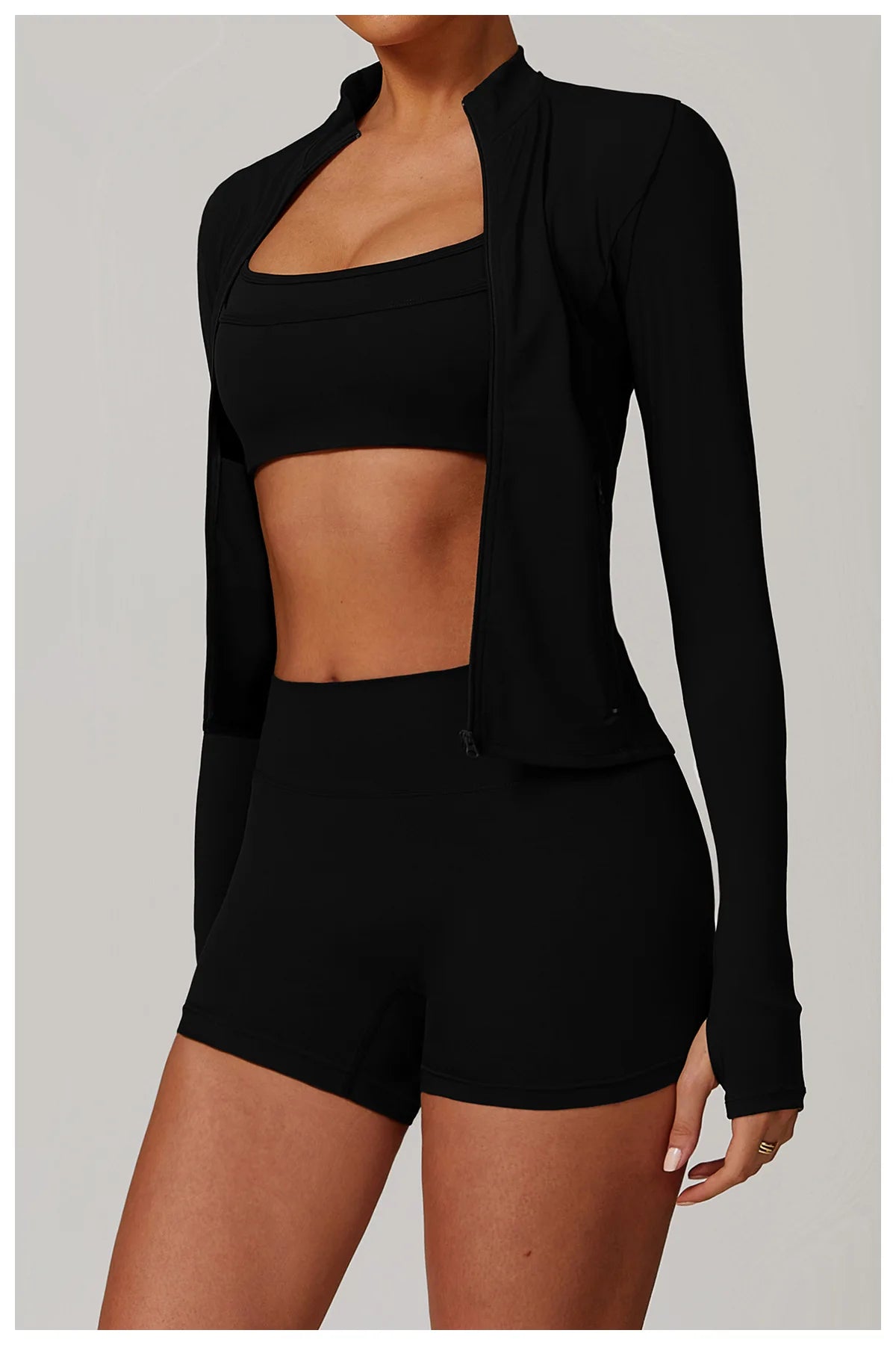 Long Sleeve Women’s Zip Jacket - Just Fit 