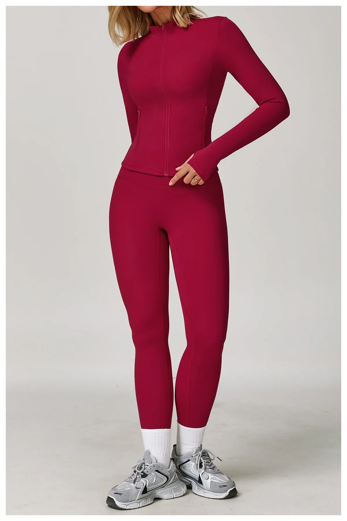 Long Sleeve Women’s Zip Jacket - Just Fit 