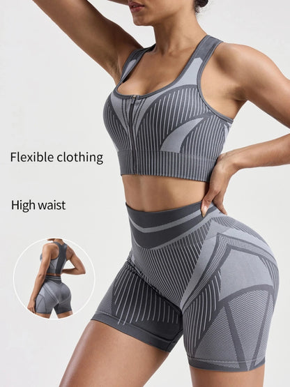 Women's Striped Yoga Suit - Just Fit 