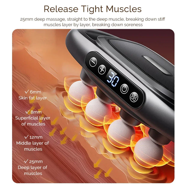 High-Power 16 Head Percussion Massager - 48kg Deep Tissue Relief
