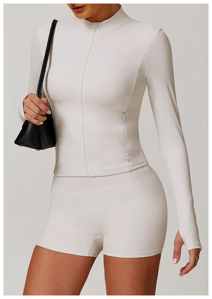 Long Sleeve Women’s Zip Jacket - Just Fit 