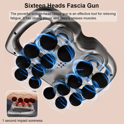 Fascia Muscle Massager Gun Sixteen-head High Frequency - Just Fit 