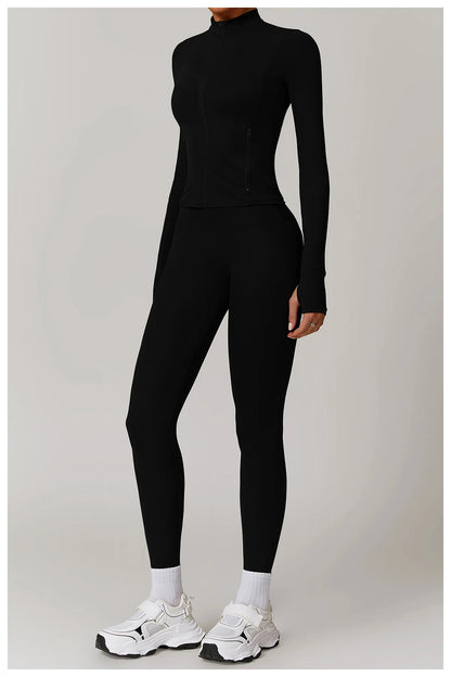 Long Sleeve Women’s Zip Jacket - Just Fit 