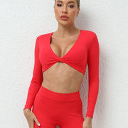 Women’s Long Sleeve Gym Crop Top
