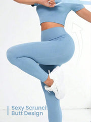 Women's Short Sleeve Top and Leggings set
