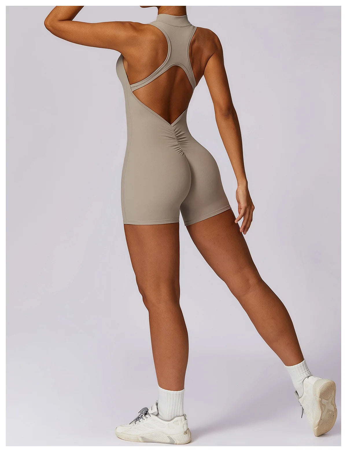 New V Back Scrunch Sports Jumpsuit Women - Just Fit 