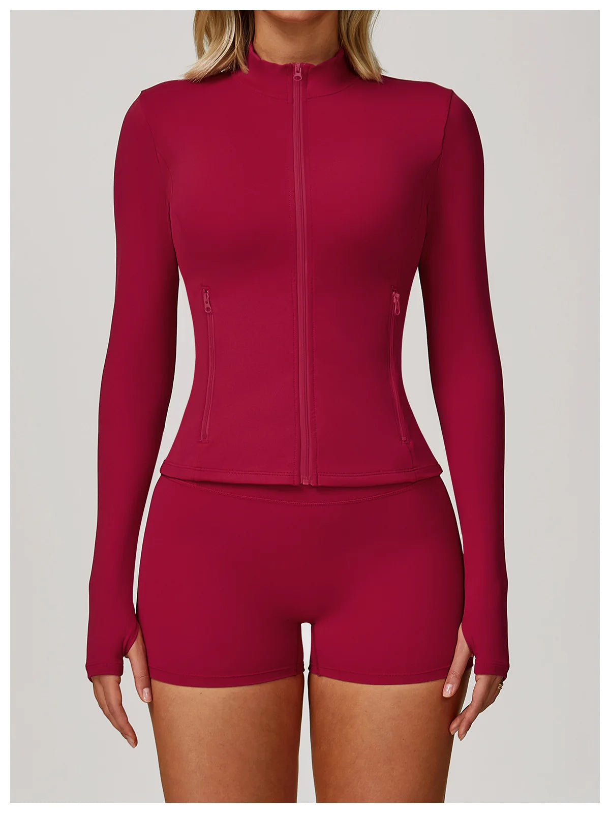 Long Sleeve Women’s Zip Jacket - Just Fit 