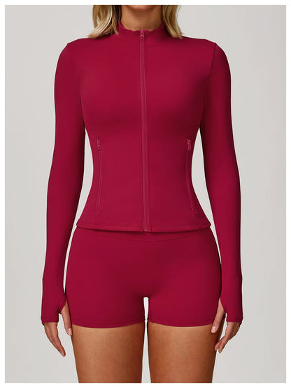 Long Sleeve Women’s Zip Jacket - Just Fit 