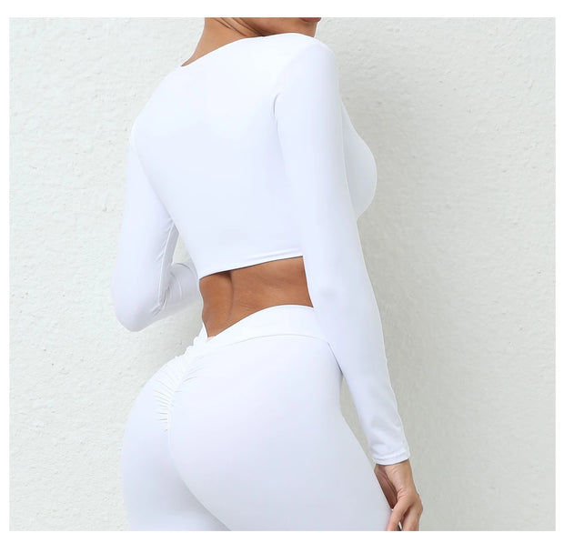 Women’s Long Sleeve Gym Crop Top